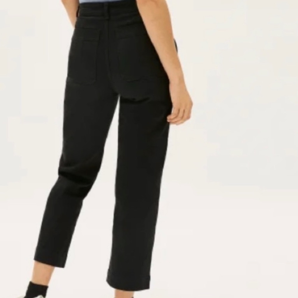 Everlane the straight leg crop regular pants black jeans